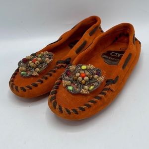 Gianna Meliani Burnt Orange Leather Moccasins